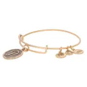 NEW Alex and Ani Initial P Bracelet - Gold Toned Monogram Letter Adjustable Size