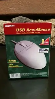 Quickshot USB AccuMouse New in Box. Windows 98 compatible.plug &play function