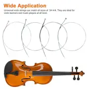 1-10 Sets 3/4 4/4 Violin Strings E A D G Nickel Wound Strings Replacement B0Z6