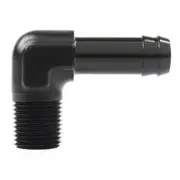 Raceworks Male NPT 1/2In to 5/8In Barb 90Deg - RWF-423-08-10BK