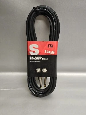 Stagg SGC6DL High Quality Deluxe Audio Cable -6m (20ft) 1/4" Stereo Jack to Jack