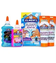 Elmer’s Fluffy Slime Kit Slime Supplies Translucent Color Glitter Glue Activator