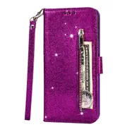Bling Zipper Card PU Leather Flip Case for XiaoMi 9 Shining Wallet Cover