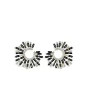 Ettika Opulent Stardust Open Circle Earrings in 18K Gold Plated