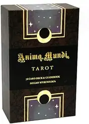 78 Sheets Tarot Solitaire, Beginners Gold-Plated Anima Mundi Tarot, Universal Old-Fashioned Divination Future Game Card Sets, English Version