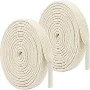 [Fadcaer] 2 Pairs Wide Flat Trainer Shoelaces 8mm Flat Laces Shoelaces Trainers Shoe Laces for Trainers Sneakers Laces Durable Sports Shoes Lace Replacement Boot Laces for Walking Running