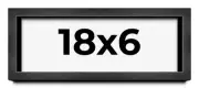 18x6 Shadow Box Frame Grey Charcoal Black | 0.875 Inches Deep | Wood Shadowbox D