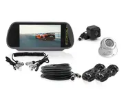 Elinz 7" Rearview Monitor Caravan 2 Reversing Camera 4PIN System Kit CCD Trailer cable