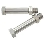 Aeroflow SS 2-3/8" Thru Frame With 2Xm10 X 1.0 Female Threa