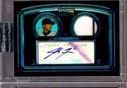 Josh Fields RC 2004 Bowman Sterling Black Refractor Auto/2-clr Patch Jersey#/25