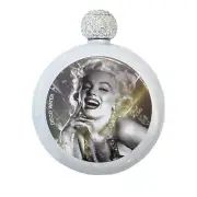 Marilyn Monroe Tribute Glitter Iridescent Disco Spirit Hip Flask