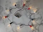 Patriotic Red White Blue String 10 Lights Warm LED 4.5 FT Indoor Battery Powered
