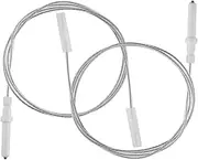 Gas Hob Cooker Ignition Electrode Spark Plug 900 mm Ignition Wire for Cooker Ignition Pin Ceramic Height 40 mm Pack of 2