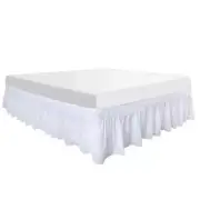 Polyester Wrap Around Bed Skirt,Elastic Dust Ruffles Bedskirts,Fade & Wrinkle...