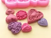 Heart Silicone Mould for Polymer clay | Elegant pattern Frame Tools