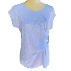 A.N.A A NEW APPROACH Blouse Top Size XS Sleeveless Tunic White/Light Blue