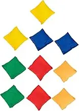 GANAZONO 10Pcs Portable Bean Bag Toss Game for Durable Canvas Sandbag Outdoor Family Skills Hand Eye Coordination Present