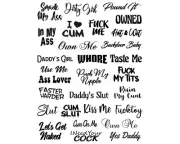 29 Kinky Temporary Tattoos Fun Naughty Arousing BDSM Fantasy Sex Stickers Adults