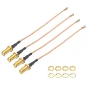 RG178 Coaxial Cables U.FL(/) Mini PCI to SMA Female 0.3FT 4Pcs