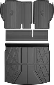 Cargo Liner Compatible with Honda CRV 2025 2024 2023 (Include Hybrid): TTX LIGHTING Back Seat Protectors and Trunk Mat All-Weather TPE Backrest Mats Cargo Mat CR-V Accessories (Fit Upper Deck Only)