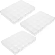 DECOMELODY 3Pcs Fishing Tackle Organizer Box Compartment Storage Container Durable Bead Organizer for Outdoor Fishing Accessories Transparent Design for Easy Access