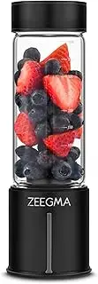 [ZEEGMA] Vitamins GO Portable Mixer for Cocktails and Smoothies 300 W, Personal Blender, Mini Blender 450 ml with 6 Blades, 2 Speeds Battery 5000 mAh, 25 Applications per Charge