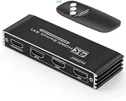 HDMI Switch 3 in 1 Out 4K @ 120Hz HDMI Splitter Automatic 4K HDMI Splitter with Remote Control, HDMI Switch Supports 40Gbps Dol-by HDCP2.3 3D HDR for VR Fire TV Stick UHD TV PS4 Xbox DVD Blu-Ray