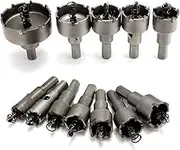 12Pcs Metal Hole Saw Tooth Kit Drill Bit Set Stainless Steel Alloy Cutter 15mm-50mm Universal Metal Cutter Tool Boring Tool