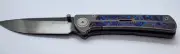 Maxace Peregrine ZDP189 Folding Knife 90mm Grey Titanium with Timascus Inlays