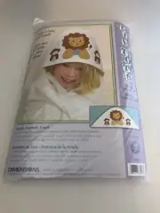 Dimensions Counted Cross Stitch Kit Lil Tots Jungle Animals Bath Towel #73393