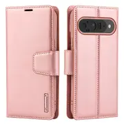 ZUSLAB for Google Pixel 9 / Pixel 9 Pro Case, Hanman Leather Wallet Card Holder Cover - Rose Gold