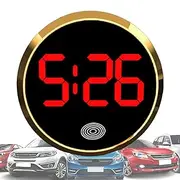Electronic Car Clock - Digital Dashboard Clock, Round Car Digital Dashboard Clock | Accurate Timing Clock for Interior Trucks, SUV,