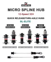 NOVATEC Micro Spline Hub 32 Holes MTB MS Cubes Axle Boost 12 Speed Mountain Bike