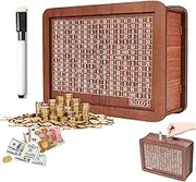 Tenkaybox Money,Cash Vault Wooden Savings Box,Tenkaybox for Saving Money,The Cash Vault,Cash Saver Box,Tenkay Money Box,10000 Savings Challenge Box,Wooden Cash Saving Box (10000)