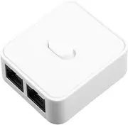 Generic Gigabit Ethernet Splitter 2 Way Adapter Key-Press Switch Passive Ethernet Selector Double Port Network Hub for Desktop Home, White