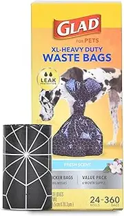 Glad Extra Large, Heavy Duty Scented Dog Waste Bags Value Pack - 360 Count