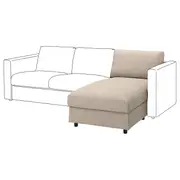 VIMLE chaise longue section, Hillared beige