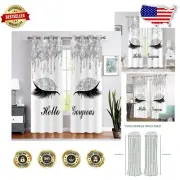 Elegant Blackout Unicorn Print Curtains, 2 Panels, Machine Washable, 84"L x 42"W