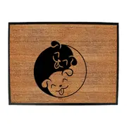 Animal Yin Yang Dog - Funny Novelty Doormat Man Cave Floor mat