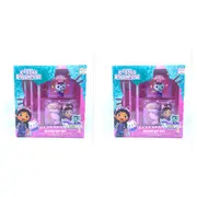2x Gabbys Dollhouse Kids Eyeshadow Palette/Brush Make Up Cosmetic Set 6y+