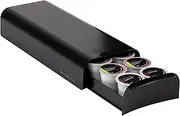 [Mind Reader] Slim Small Capacity Single Serve Coffee Pod Storage Drawer, Black