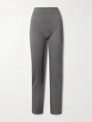 [LESET] LESET - Rio Stretch-ponte Straight-leg Pants - Gray - x large x large Gray