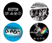 "LED ZEPPELIN" Button Badges x 4 (58mm)