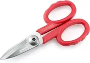 Ascend Tools 5-1/2 inch Carbon Steel Shears - Kevlar, Dyneema, Vectran, Spectra, Technora, Nomex, Innegra, Dacron, Fiberglass, Carbon Fiber, Breathers fiber cable