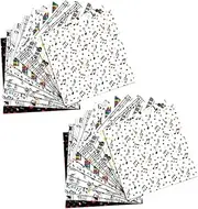 KONTONTY 24pcs Piano Key Guitar Material Craft Paper Scrapbooking Diy Paper Diary Material