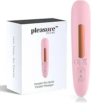 PLEASURE PULSE Bullet Vibrator Rechargeable for Travel Portable Waterproof Mini Massager for Women Adult Sex Toy for Women and Couple Sexual Pleasure Tools (Blush Rush)