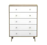 5 Drawer Chest of Drawers Tallboy Dresser - Scandinavian Style Chest for Elegant Storage