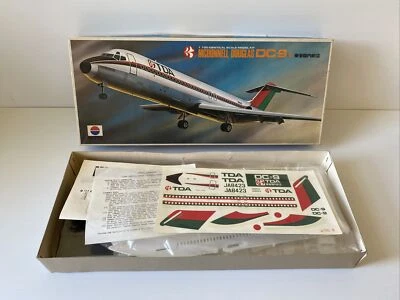 NITTO 1/100 McDONNEL DOUGLAS DC-9 Scale Model Kit No. 428 TDA New in Box (1974)