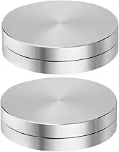 IMIKEYA 2 Pcs Alloy Rotating Cake Turntable Smooth Spinning Dessert Display Stand for Cupcake Decorating Elegant Design for Dining Tables with Bearing Structure