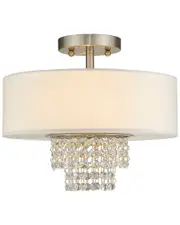 Livex Carlisle 2-Light Brushed Nickel Ceiling Mount